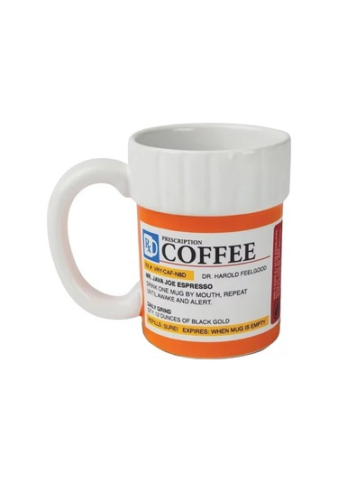 Honmex Seramik İlaç Şeklinde Kahve Fincanı, Özel Reçete Stili, Yenilikçi Tasarım Bardak