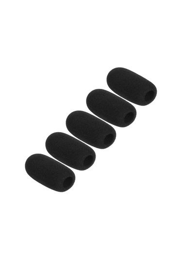 Ruicoo 5 Adet Siyah Mikrofon Köpük Koruması F Tipi - 62mm Yükseklik, 30mm Dış Çap, 14mm İç Çap - Ses Gürültüsünü Azaltır