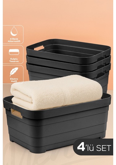 4'lü 10,8 Litre Saklama Kutusu Antrasit Antrasit
