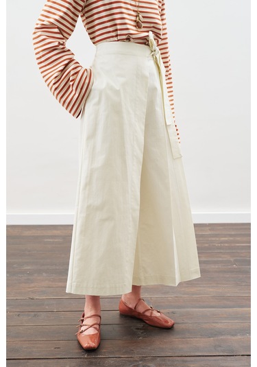Etek Görünümlü Pantolon Ekru Ekru