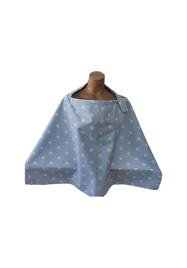 Kadın Mavi Bebek Emzirme Önlüğü