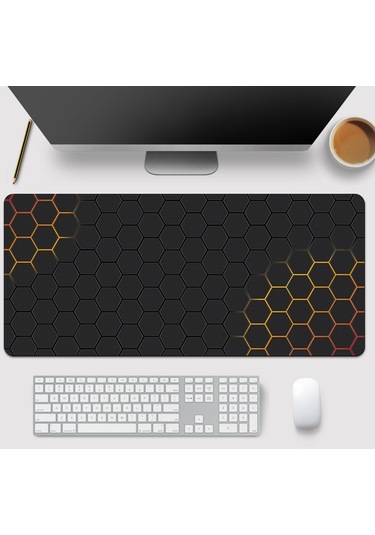 Cbtx 300x900x3mm Büyük Mouse Pad Petek Desenli Bilgisayar Oyun Masaüstü Mat - Stil 6