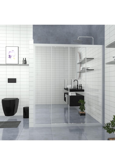 Tekno Duş Silver Castor 6mm Reflekte Cam 2 Sabit 2 Sürgü İki Duvar Arası Duşakabin Diğer