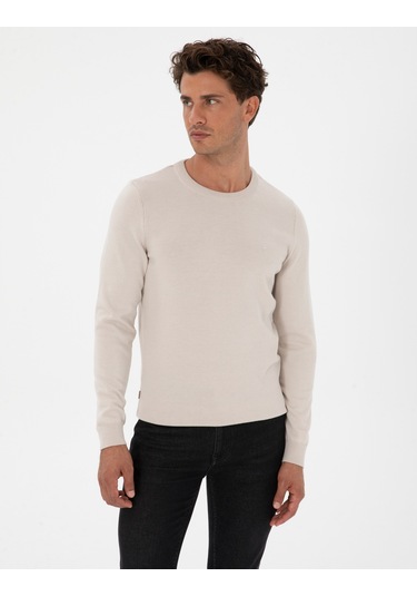 Pierre Cardin Erkek Krem Kazak /triko 50315509-vr071 Krem