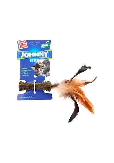Gigwi Kedi Oyuncağı Johnny Stick Catnipli Doğal Kahverengi Tek Tüylü