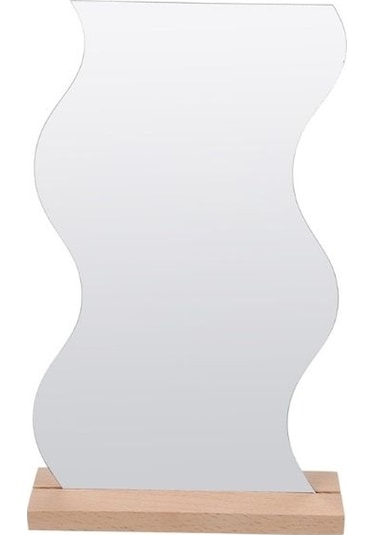 Unichrome Asimetrik Ahşap Makyaj Aynası