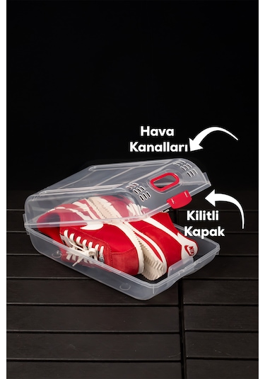 Porsima 204-12 Kadın Ve Çocuk Ayakkabı Saklama Kutusu Şeffaf