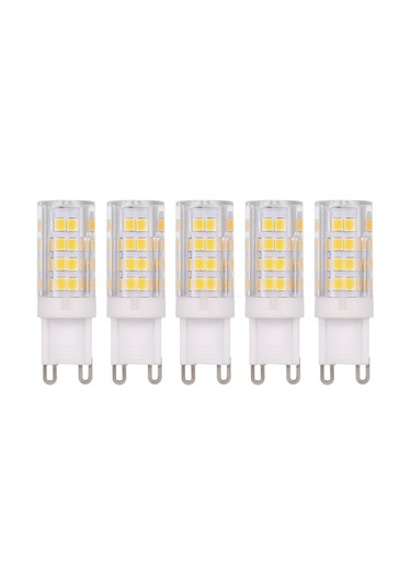 Vkemall G9 Tabanlı Led Mısır Ampülü 5w 400lm 45w Halojen Yerine 3000k Sıcak Beyaz 5 Adet Paket Ac220-240v