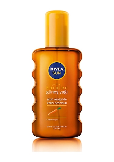 Nivea Sun Karoten Özlü Bronzlaştırıcı Güneş Yağı Spreyi SPF6 200 ML