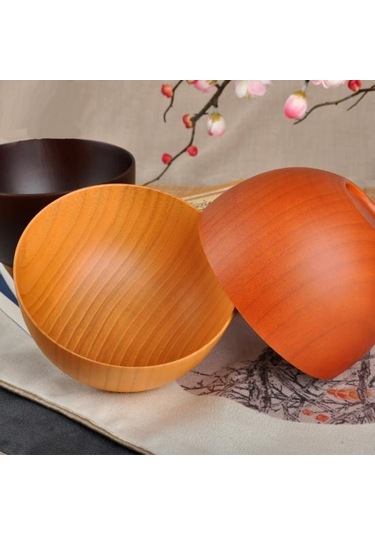 Japon Tarzı Çorba Depolama Katı Ahşap Pirinç Aracı Kase Konteyner Mutfak Alet