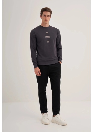 Cazador 3 İplik Erkek Antrasit Sweatshirt 5222 Antrasit