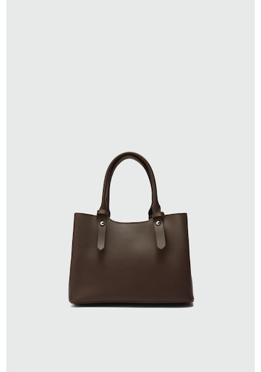 Doop Omuz Çantası Kahve Kahverengi - Siyah - Bej