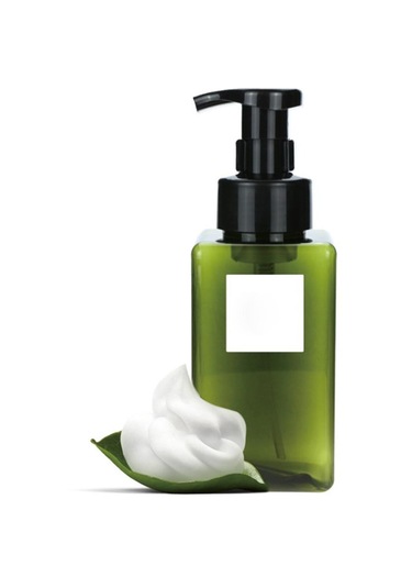 Suntek Sıvı Losyon Için Boş Plastik Kare Pompa Şişe Yeşil Yeşil