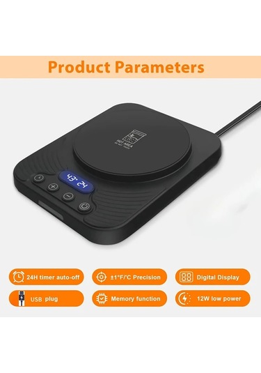 Willowhaven Siyah Ekmek Fermentasyon Isıtıcısı - 37.7 C Hassas Sıcaklık Kontrollü Usb Şarjlı 12 Saat Zamanlayıcı