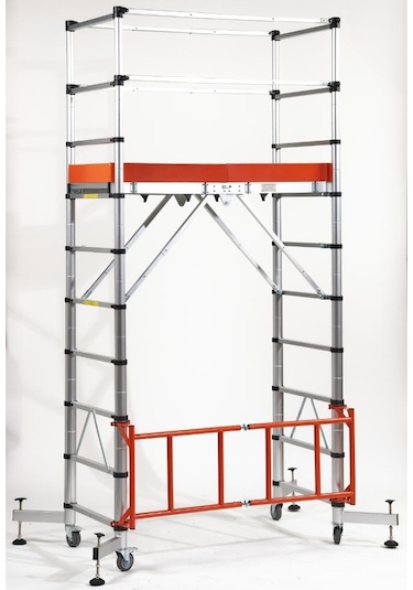 Cardilife Alüminyum Teleskopik 2+2 4 Mt Iskele Merdiven 2+2