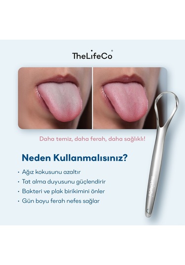 Thelifeco Paslanmaz Çelik Dil Temizleyici - Dil Sıyırıcı