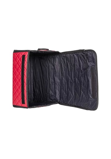 Oto Bagaj Organizeri Kapitone Deri Çanta Kırmızı Renk