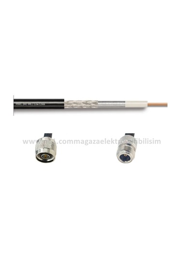 N erkek - N dişi 1 METRE LMR240/RWC240 Koaksiyel Kablo 50Ω