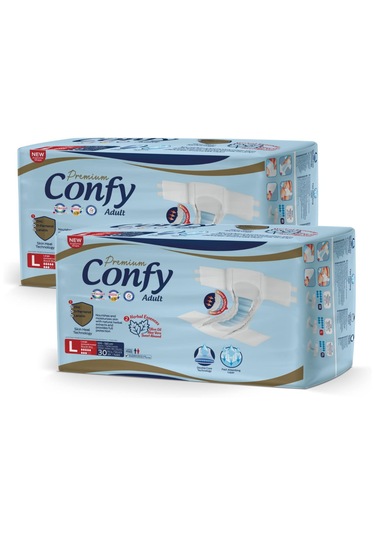 Confy Adult Yetişkin Bezi Large 30 Adet X 2 Paket