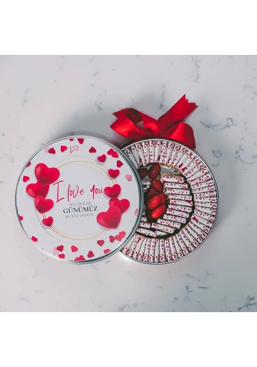 Metal Kutu Uçuşan Kalpler 80 Adet