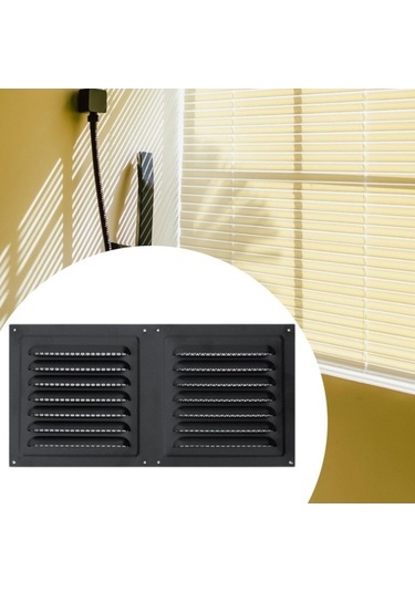 Trendooze Genişletilebilir Havalandırma Kapağı Koruması Kolay Montajlı Siyah