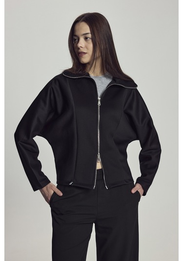 Scorp Astera Kadın Fermuarlı Sweatshirt Siyah Standart