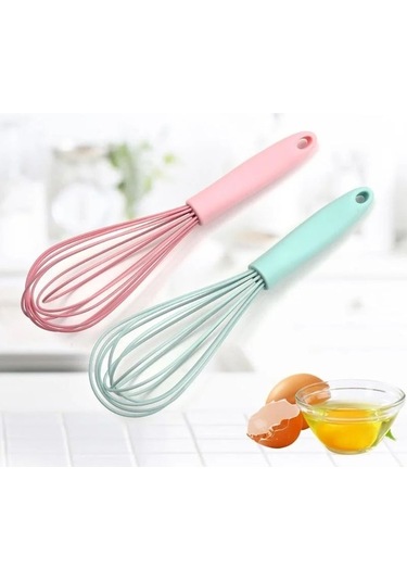 Yasammerkezi C Mavi 1 Adet Tarzı Cm Mutfak Silikon Yumurta Çırpıcı Alet Mutfak Silikon Çırpma Kaydırmaz Ahşap
