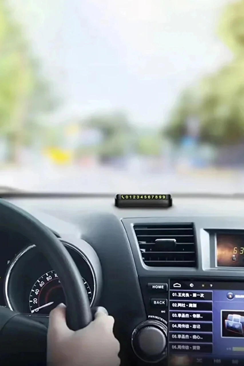 Fosforlu Otomobil Park Numaratörü Aç Kapa Numaratör Telefon Numarası Araba Parktel Numaralık Beyaz