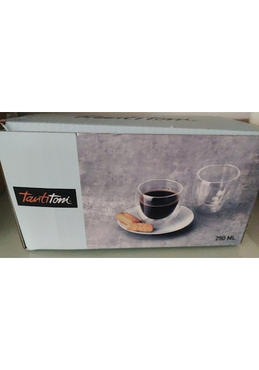 Borosilikat Cam 2li Çift Cidarlı Bardak Seti 250ml Soft Cam24010bs2