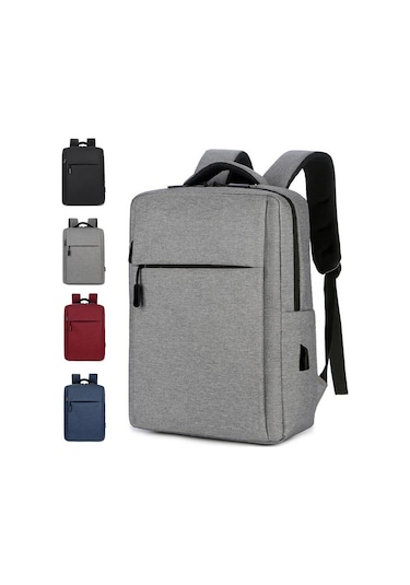 Mavi Oxford Kumaş Laptop Sırt Çantası, Minimalist Bilgisayar Çantası, Usb Şarjlı Sırt Çantası, Erkek Ve Kadın Günlük İş Bilgisayarı Çantası