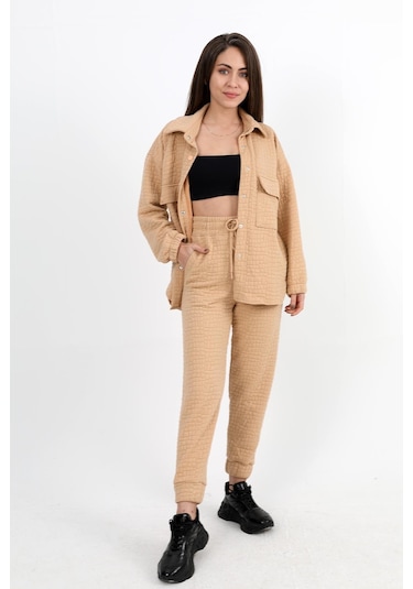 Jakarlı Kapitone İkili Takım - Vizon-vizon Vizon