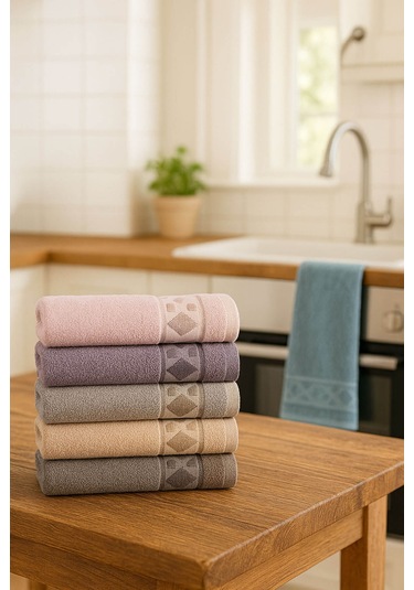 6'lı Mutfak Havlusu Seti 30x50 Cm %100 Pamuk Doku Yumuşak Clara