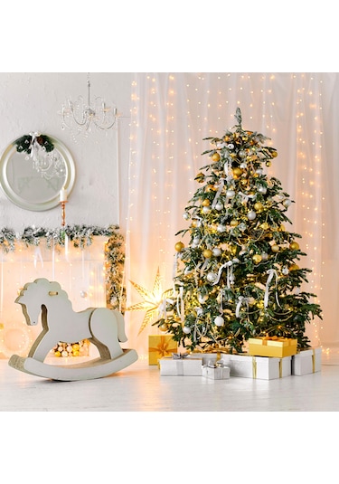 Monyee 3cm Altın Noel Topları Seti 24 Adet - Polistiren Ağaç Dekorasyonu, Perdeve Ve Vitrin Süs Eşyası