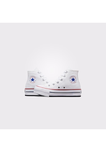 Converse Chuck Taylor All Star Eva Lift Canvas Platform Çocuk Beyaz Sneaker Düz 372860c Beyaz