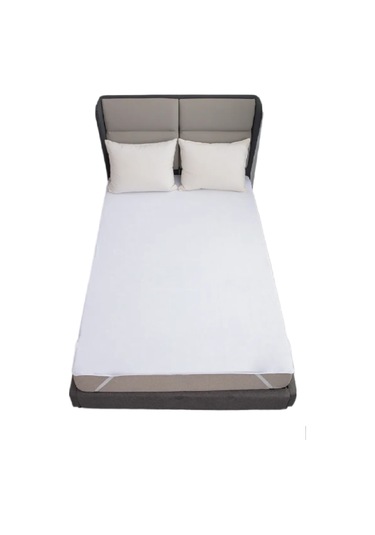 Evony Çift Kişilik Alez 160x200 Cm Sıvı Geçirmez Yatak Koruyucu Micro Kumaş Beyaz