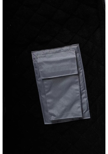 Kışlık Su Geçirmez İş Güvenliği Mont Allium Ripstop Parka Rüzgar Havalara Uygun Gri-siyah