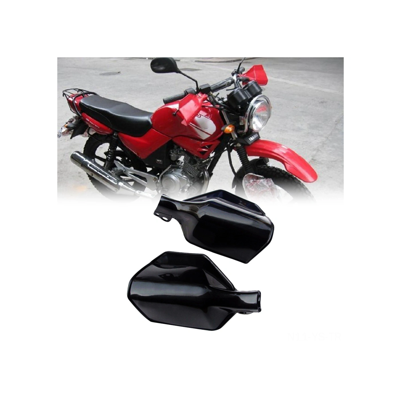 Yunboo Motosiklet, Atv Ve Dirt Bike İçin 22/28mm Direksiyon Koruyucusu - Rüzgar Ve Yaralanmalardan Koruma - Siyah Abs Malzeme