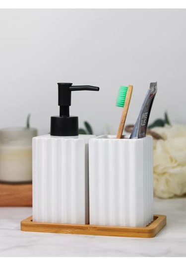 Denezo Banyo Ve Tuvalet Aksesuarları Seti 211384535 Beyaz