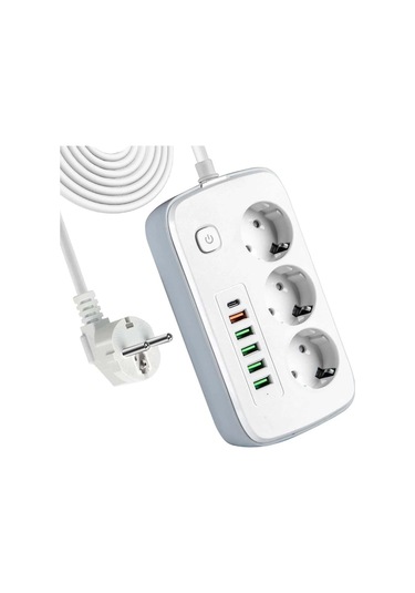 Power Socket Uzatma Kablosu, Grup Priz Uzatma Kablosu, Akım Korumalı Uzatma Kablosu 0-2