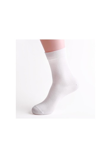 Beyaz Yeni Varış Marka Erkek Çorapları Pamuk Bambu Elyaf Klasik İş Deodorant Elbise Çorapları Beyaz