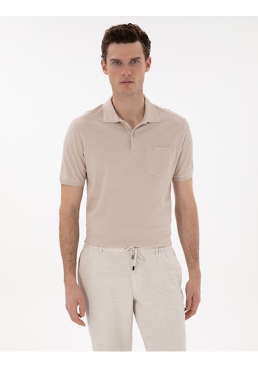 Pierre Cardin Erkek Taş Tişört Basic 50306552-vr049 Taş