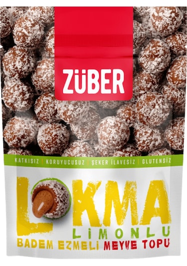 Züber Lokma Limonlu Badem Ezmeli Meyve Top 96 G
