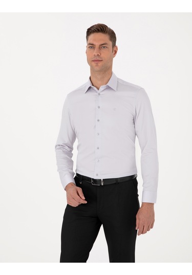 Pierre Cardin Erkek Gri Gömlek Basic 50315407-vr024 Gri