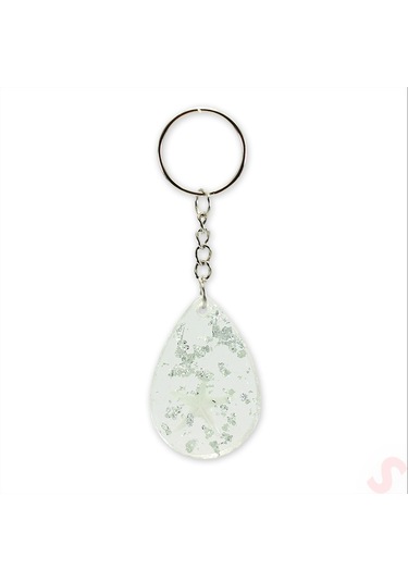 Epoksi Yıldızlı Anahtarlık, Gümüş - 1 Adet Gümüş