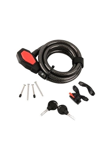 Knox Anahtarlı Kilit 185 CMx12 MM 6002 Siyah