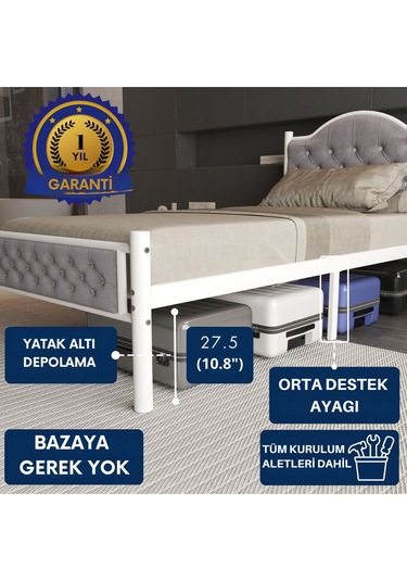 Aksviva Milan Tek Kişilik Ferforje Karyola