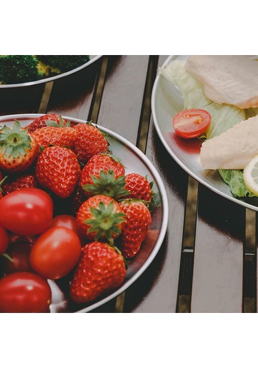 Dolıty 5 Adet Paslanmaz Çelik Yemek Tabağı Piknik Için Metal Gümüş