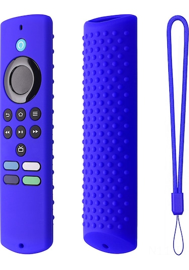 Teltree 2021 Amazon Fire Tv Stick Lite Kumanda Silikon Korumalı Kılıf - Mavi Set, Dayanıklı Materyal İle Ev Kullanıma Uygun