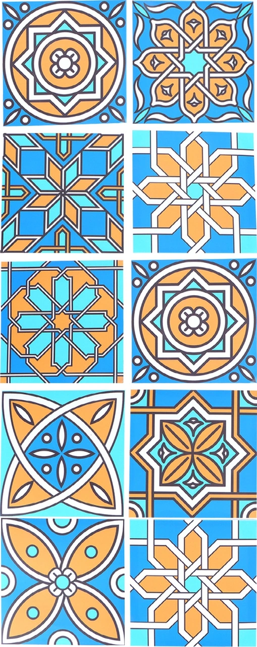 Geeroyoo 10 Adet Pvc Otomatik Yapışkan Siyah Beyaz Mosaik Mdf Duvar Kağıdı, 15x15 Cm, Suya Dayanıklı, Ev Dekorasyonu, Mutfak/banyo Uygun Diğer