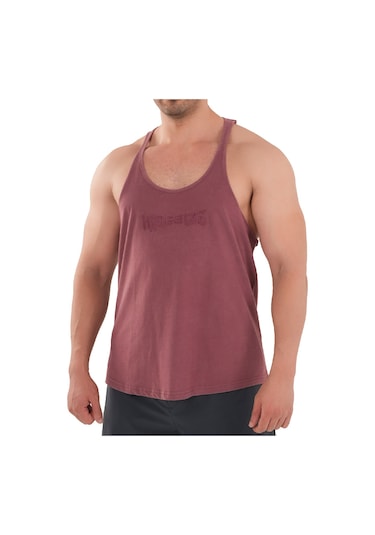 Kingsize Nutrition Kingsize Darksteel Antik Yıkamalı Atlet Bordo Bordo